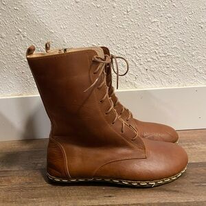 Turkish handmade Brown Lace-Up Leather Boots, size 8 men’s
